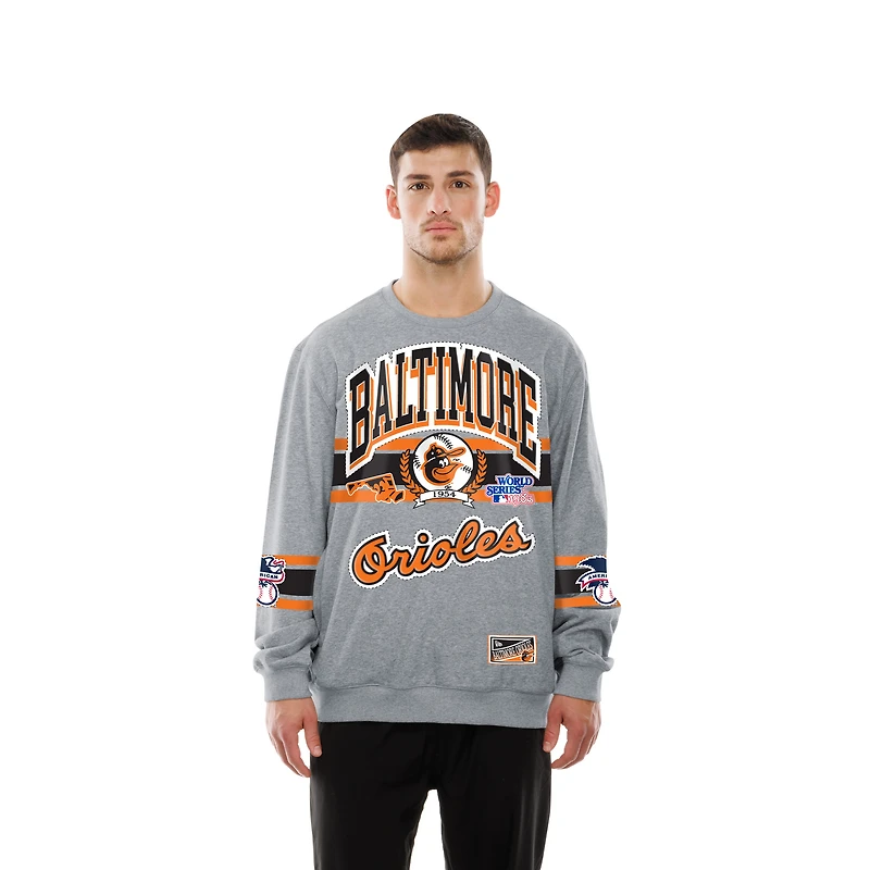 Men's New Era Gray Baltimore Orioles Sport Classics Sweatshirt