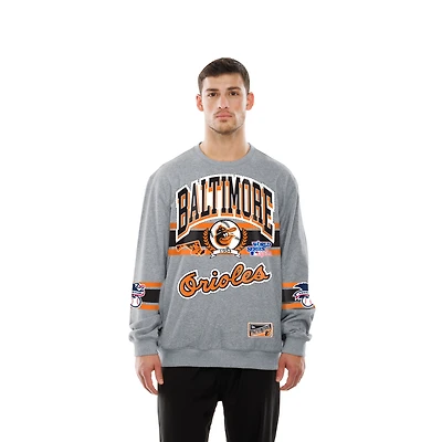 Men's New Era  Gray Baltimore Orioles Sport Classics Sweatshirt