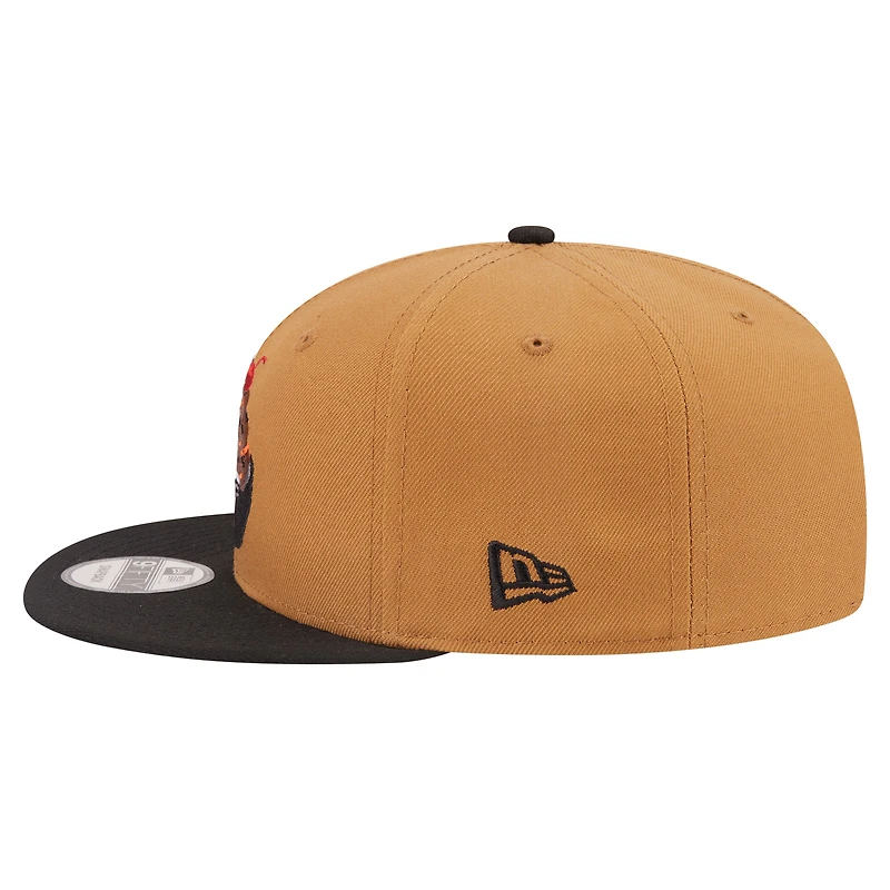 Men's New Era Khaki/Black Baltimore Orioles Ice Cream 9FIFTY Snapback Hat