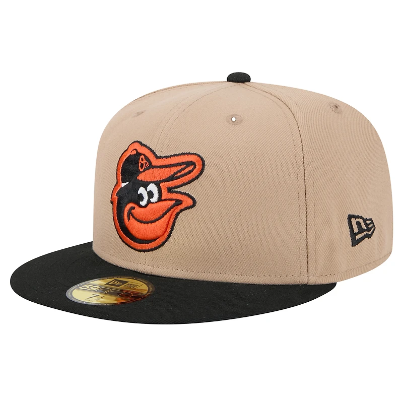 Casquette ajustée 59FIFTY Baltimore Orioles kaki New Era pour homme