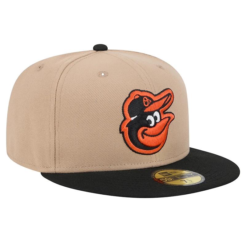 Men's New Era Khaki Baltimore Orioles 59FIFTY Fitted Hat