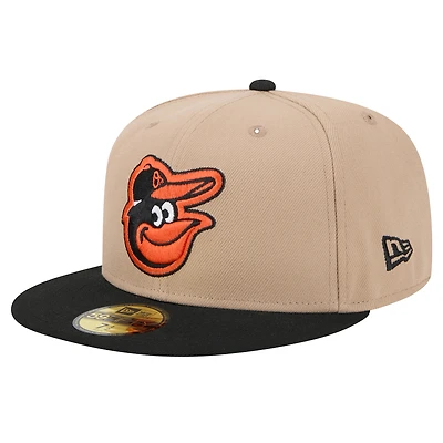 Men's New Era Khaki Baltimore Orioles 59FIFTY Fitted Hat