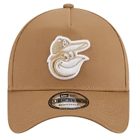 Men's New Era Khaki Baltimore Orioles A-Frame 9FORTY Adjustable Hat