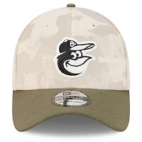 Casquette 39THIRTY Flex pour homme, beige clair/olive, Baltimore Orioles 2025, Armed Forces Day