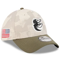 Casquette 39THIRTY Flex pour homme, beige clair/olive, Baltimore Orioles 2025, Armed Forces Day
