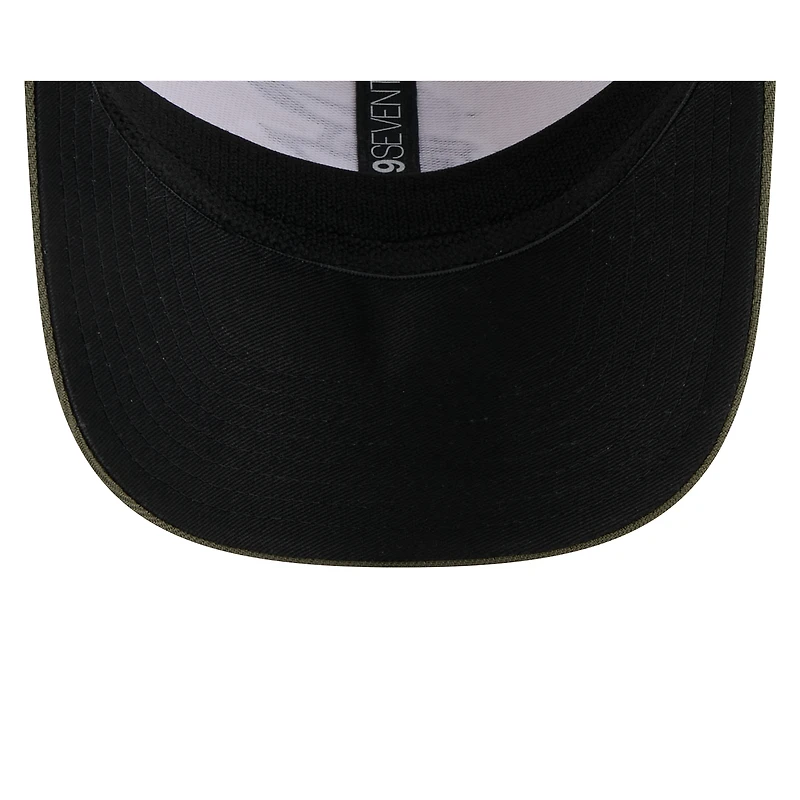 Men's New Era Light Beige/Olive Baltimore Orioles 2025 Armed Forces Day 9SEVENTY Stretch-Snap Hat