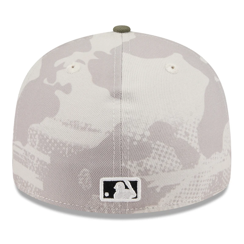 Casquette ajustée 59FIFTY pour homme, modèle New Era, beige clair/olive, Baltimore Orioles 2025 Armed Forces Day