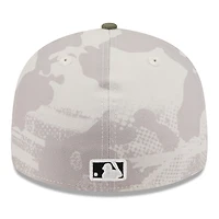 Casquette ajustée 59FIFTY pour homme, modèle New Era, beige clair/olive, Baltimore Orioles 2025 Armed Forces Day