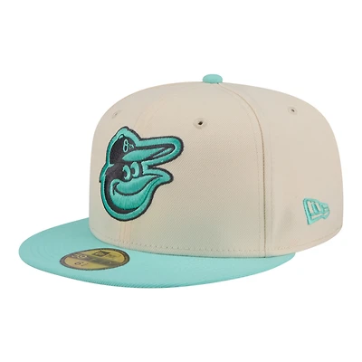 Men's New Era Navy/Khaki Baltimore Orioles Two-Tone Color Pack 59FIFTY Fitted Hat