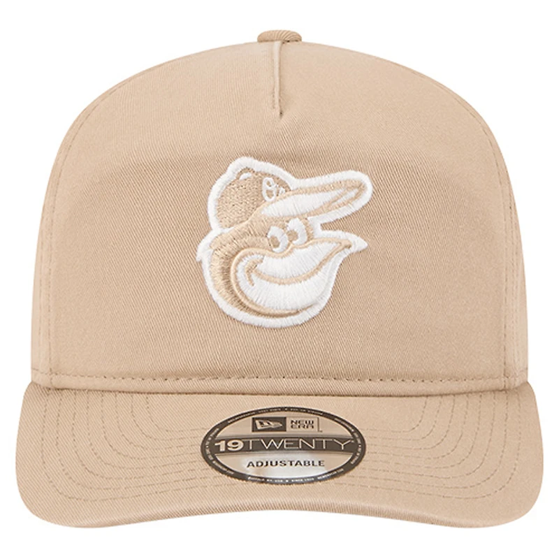 Casquette ajustable New Era beige clair Baltimore Orioles Cam 19TWENTY pour homme