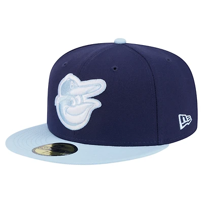 Men's New Era Navy/Light Blue Baltimore Orioles Color Pack 2-Tone 59FIFTY Fitted Hat