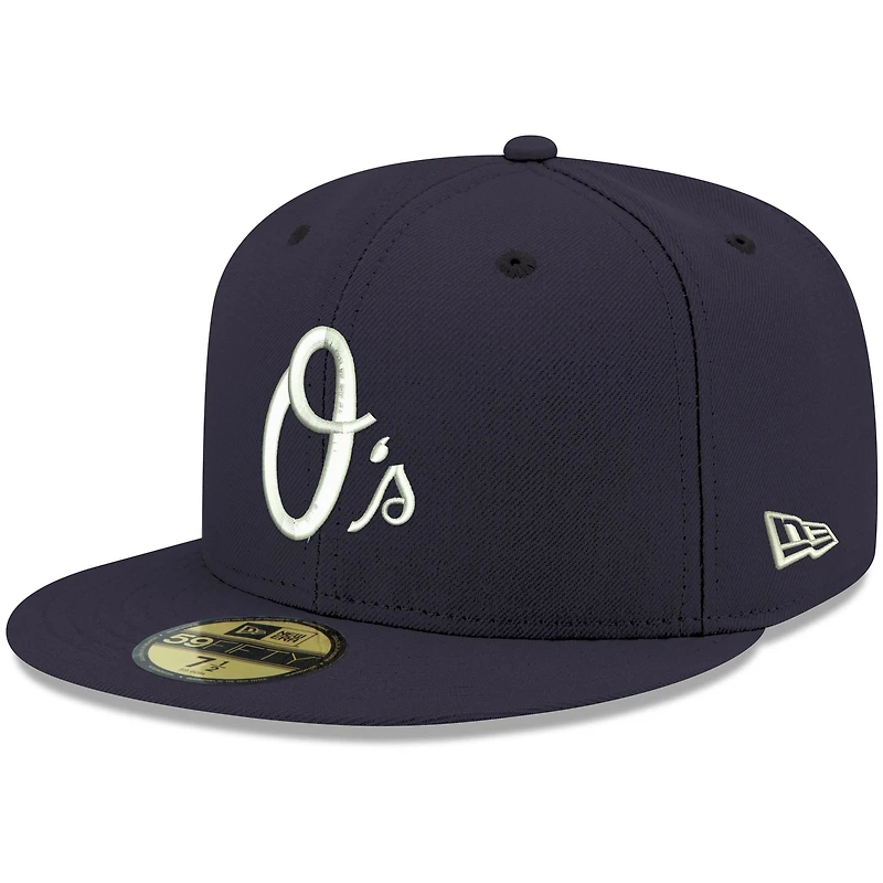 Men's New Era Navy Baltimore Orioles White Logo 59FIFTY Fitted Hat