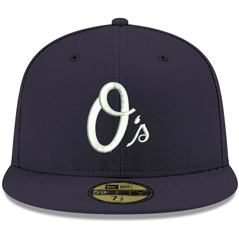 Men's New Era Navy Baltimore Orioles White Logo 59FIFTY Fitted Hat