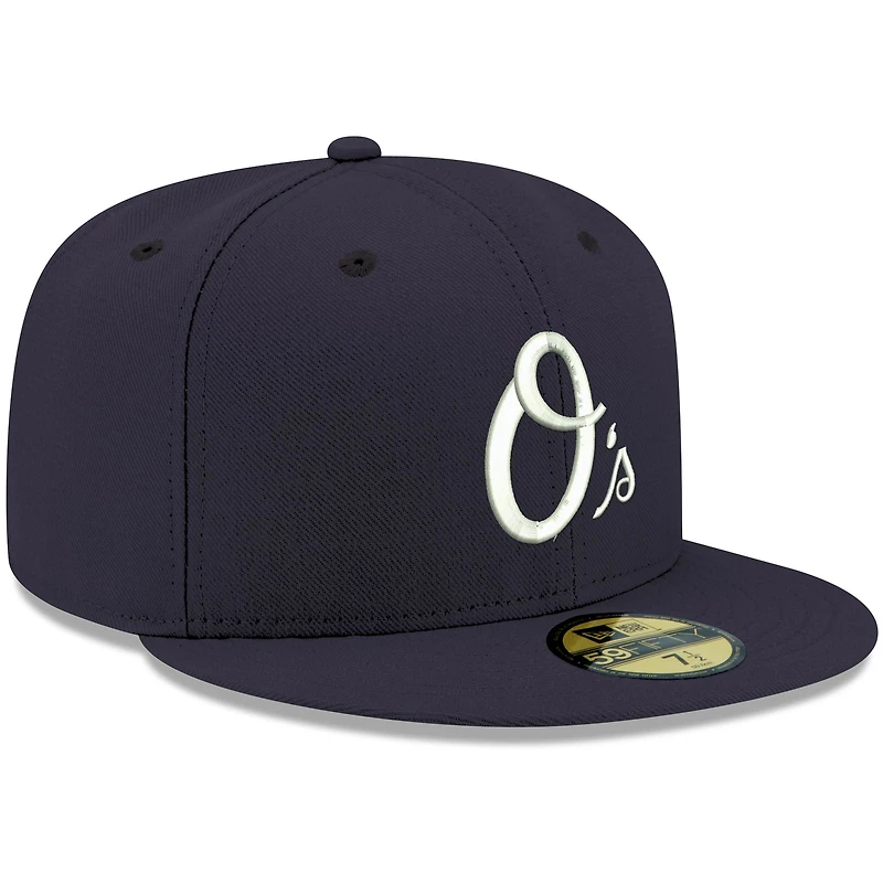 Men's New Era Navy Baltimore Orioles White Logo 59FIFTY Fitted Hat