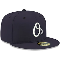 Men's New Era Navy Baltimore Orioles White Logo 59FIFTY Fitted Hat