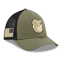 Men's New Era  Olive Baltimore Orioles 2026 Armed Forces Day 39THIRTY M-Crown Flex Hat