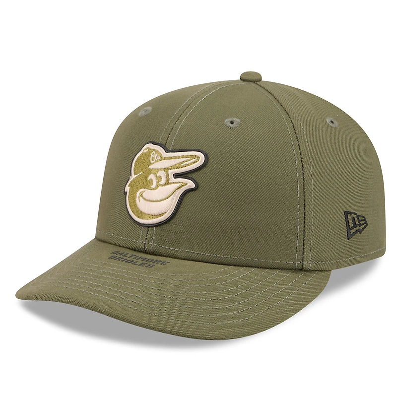 Men's New Era Olive Baltimore Orioles 2026 Armed Forces Day Low Profile 59FIFTY Fitted Hat