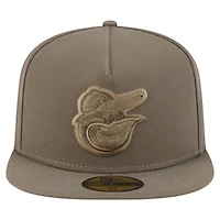 Casquette ajustée A-Frame 59FIFTY olive Baltimore Orioles pour homme New Era