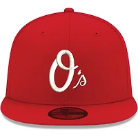 Casquette ajustée 59FIFTY pour homme avec logo Baltimore Orioles New Era rouge et blanc