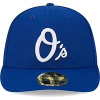 Casquette ajustée 59FIFTY à profil bas avec logo Royal Baltimore Orioles New Era pour homme