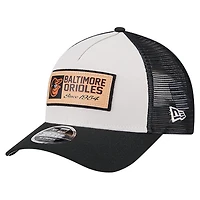 Casquette New Era 9FORTY pour homme, motif A-Frame, pierre/noir, Baltimore Orioles