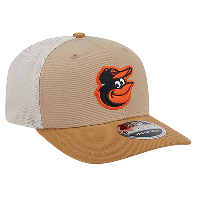 Men's New Era Stone Baltimore Orioles 9SEVENTY Trucker Adjustable Hat