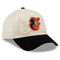 Men's New Era Stone Baltimore Orioles Western Stitch 9FORTY A-Frame Adjustable Hat