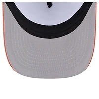 Men's New Era  White/Orange Baltimore Orioles Foodie A-Frame 9FIFTY Trucker Snapback Hat