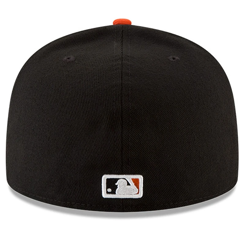 Casquette ajustée 59FIFTY du Temple de la renommée baseball national des Orioles Baltimore New Era pour hommes, blanc/orange