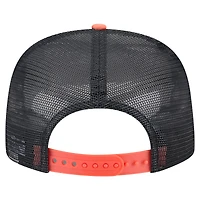 Casquette snapback New Era blanche/orange pour homme, style camionneur rétro 9FIFTY des Baltimore Orioles