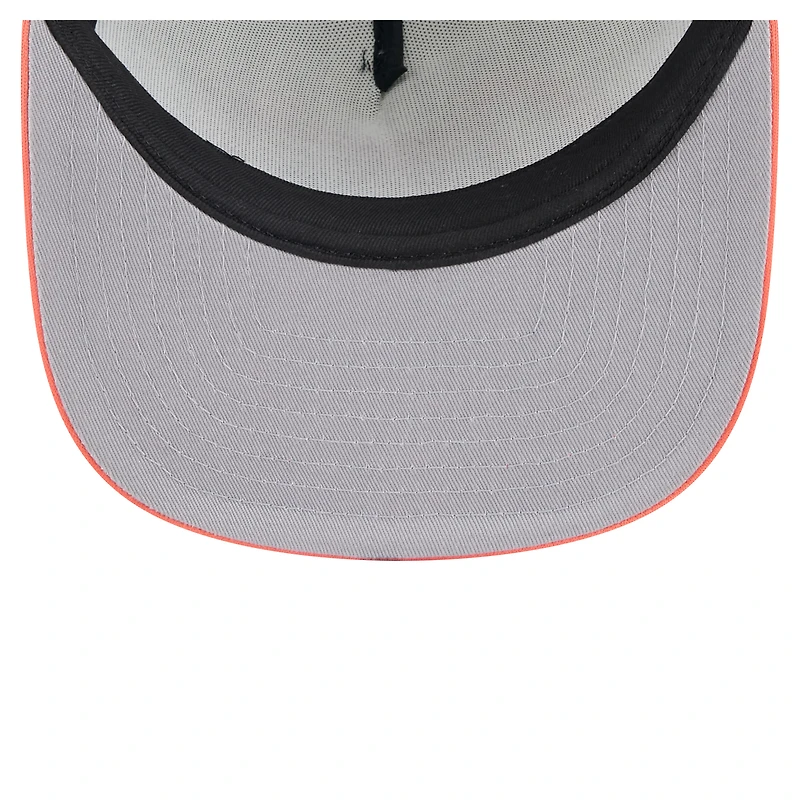 Casquette snapback New Era blanche/orange pour homme, style camionneur rétro 9FIFTY des Baltimore Orioles