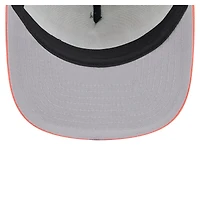 Casquette snapback New Era blanche/orange pour homme, style camionneur rétro 9FIFTY des Baltimore Orioles