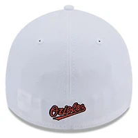 Casquette 39THIRTY Flex blanche des Baltimore Orioles de New Era pour homme