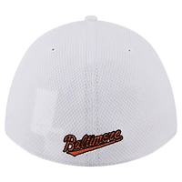 Men's New Era White Baltimore Orioles Cut n Sew 39THIRTY Flex Hat