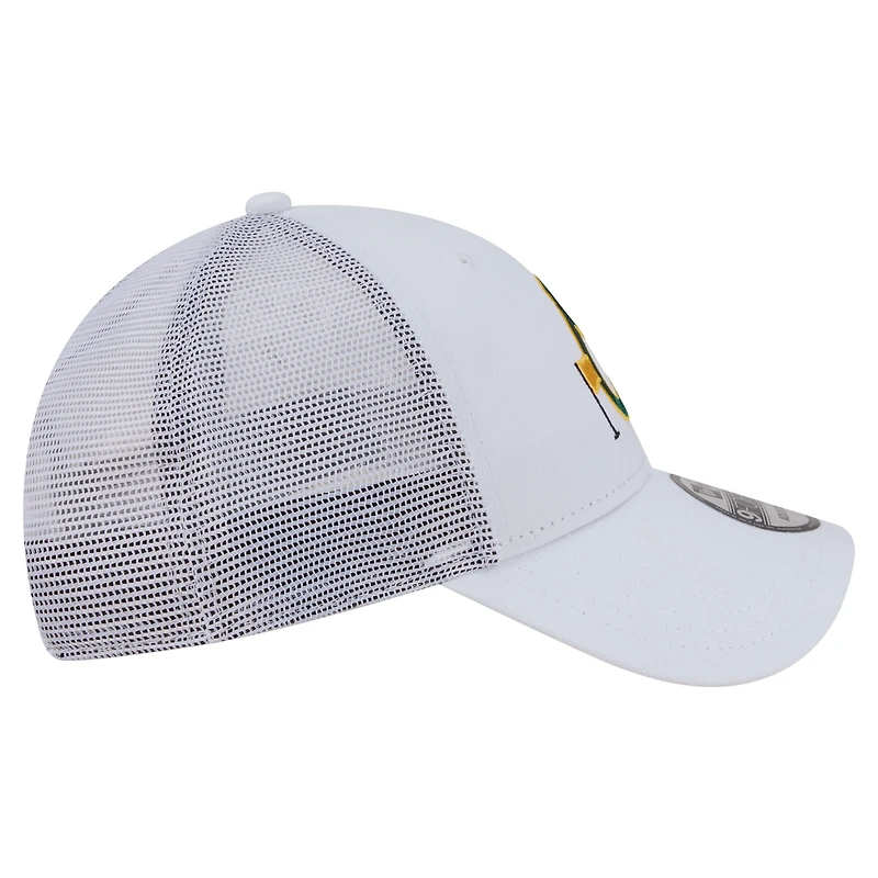 Men's New Era White Baltimore Orioles Flag 9FORTY Trucker Adjustable Hat