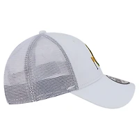 Men's New Era  White Baltimore Orioles Flag 9FORTY Trucker Adjustable Hat
