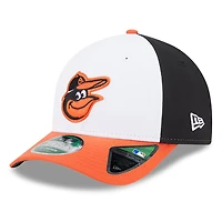Men's New Era  White Baltimore Orioles Player Replica 9FORTY Adjustable Hat