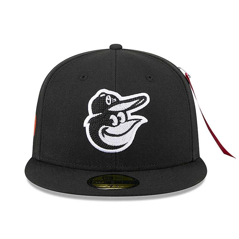 Men's New Era x Alpha Industries  Black Baltimore Orioles 59FIFTY Fitted Hat