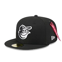 Men's New Era x Alpha Industries  Black Baltimore Orioles 59FIFTY Fitted Hat