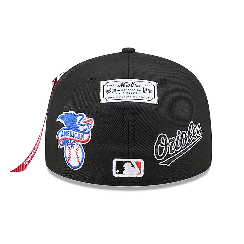 Men's New Era x Alpha Industries  Black Baltimore Orioles 59FIFTY Fitted Hat
