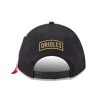 Men's New Era x Alpha Industries  Black Baltimore Orioles A-Frame 9FORTY Adjustable Hat