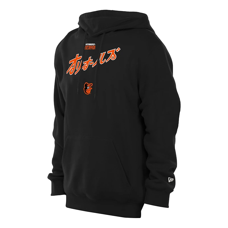 Sweat à capuche noir New Era x Hyperfly Baltimore Orioles pour homme
