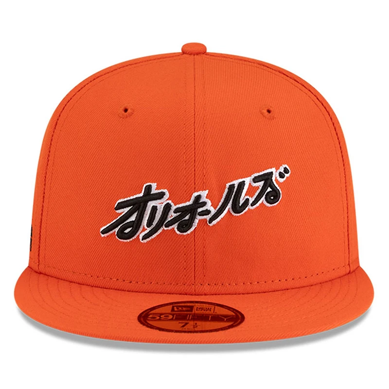 Men's New Era x Hyperfly Orange Baltimore Orioles 59FIFTY Fitted Hat