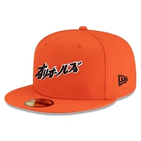 Casquette ajustée 59FIFTY orange New Era x Hyperfly pour homme des Baltimore Orioles