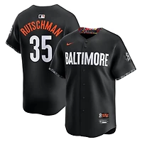 Maillot Nike Adley Rutschman noir pour homme, édition limitée City Connect des Orioles de Baltimore