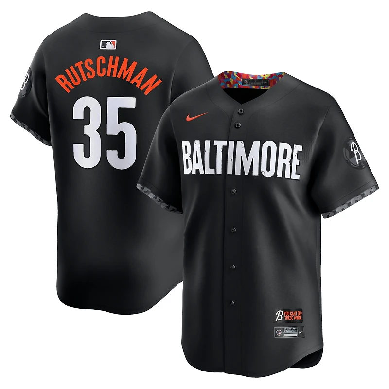 Men's Nike Adley Rutschman Black Baltimore Orioles City Connect Limited Player Jersey