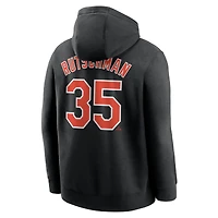 Sweat à capuche Nike Adley Rutschman pour homme avec nom et numéro de joueur du club des Orioles Baltimore, noir