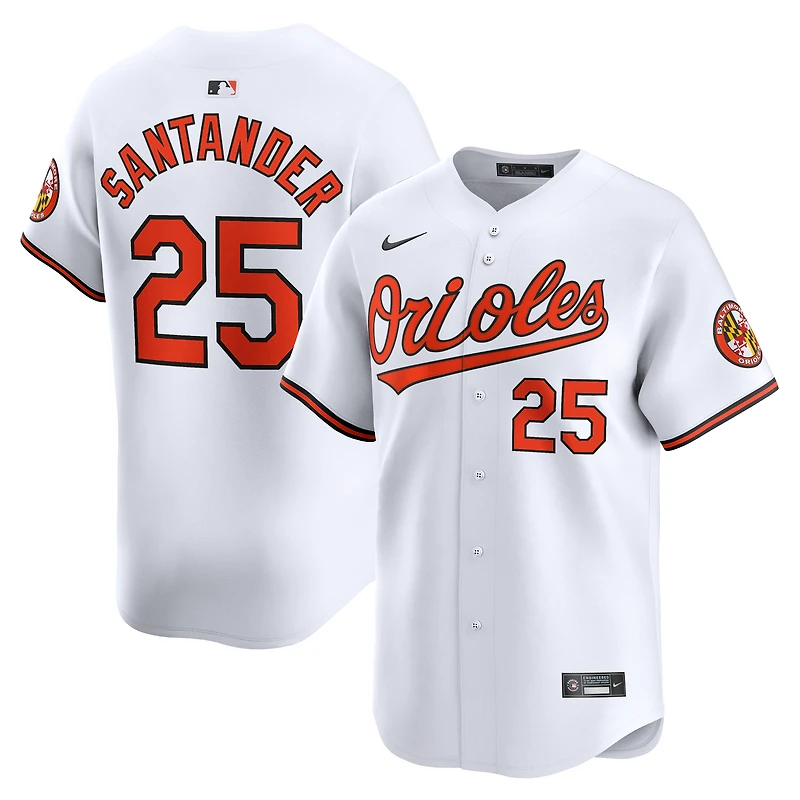 Maillot de joueur Nike Anthony Santander blanc Baltimore Orioles Home Limited pour homme