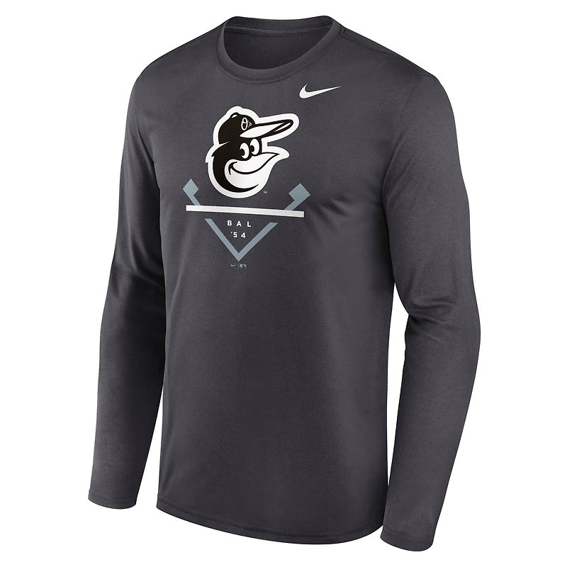 Men's Nike Anthracite Baltimore Orioles Icon Legend Performance Long Sleeve T-Shirt