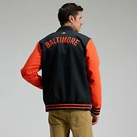 Men's Nike Black/Orange Baltimore Orioles Authentic Collection Dugout Relaxed Full-Zip Bomber Jacket